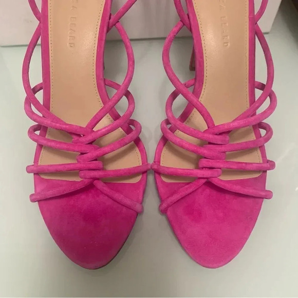 Veronica Beard Aneesha Suede Strappy Sandal in Pink Size 10 NEW - Picture 5 of 13